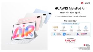 HUAWEI MatePad Air正式登陆马来西亚：5.3mm超薄机身、2.8K OLED柔光屏，售价RM3,999