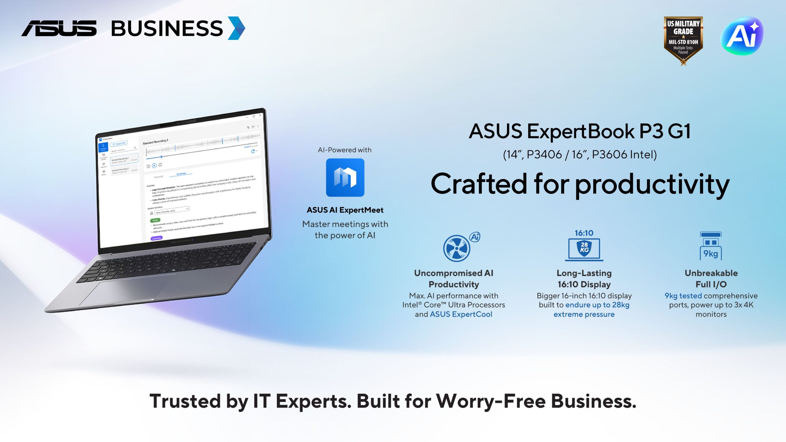 ASUS ExpertBook P 系列登陆马来西亚：三款商务本齐发，RM4,799 起 1