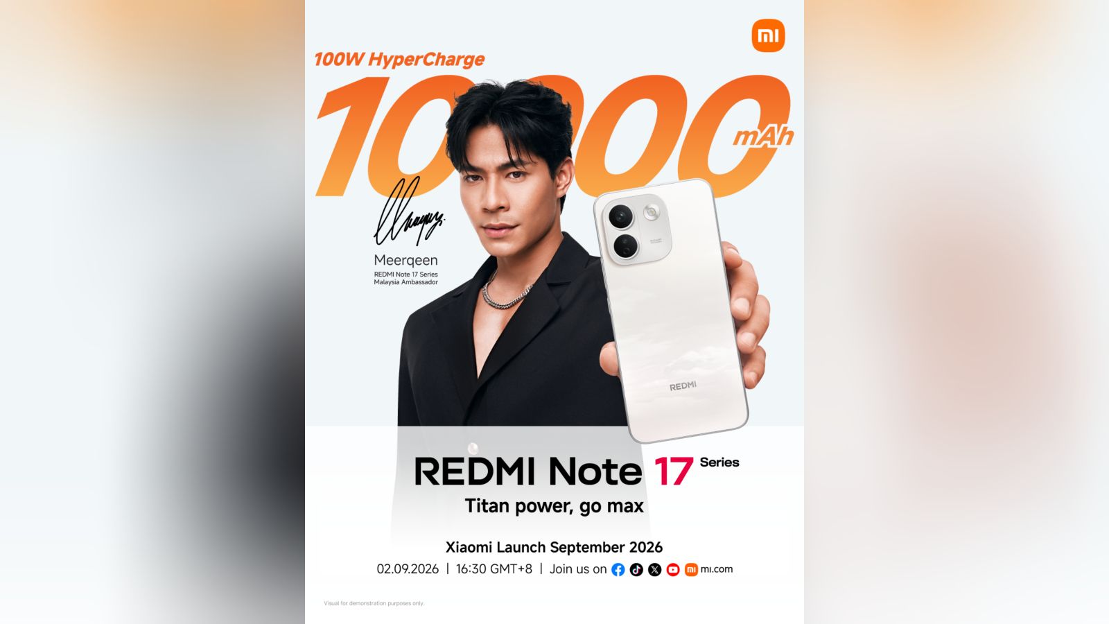 Meerqeen 成为 REDMI Note 17 系列马来西亚代言人