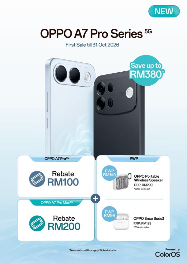 OPPO A7 Pro系列大马发布：RM1,699起，电池最高10,000mAh 1