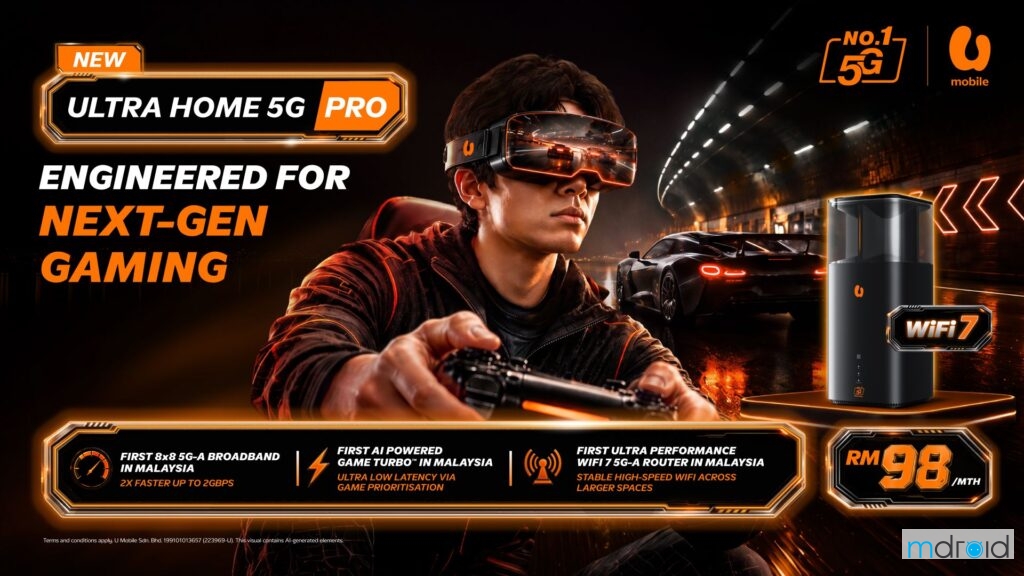 U Mobile 推出 ULTRA Home 5G Pro：最高 2Gbps、WiFi 7，月费 RM98 起