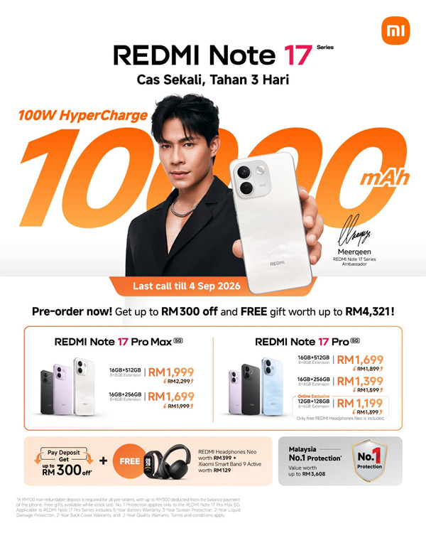 REDMI Note 17系列大马发布：售价RM849起！ 6