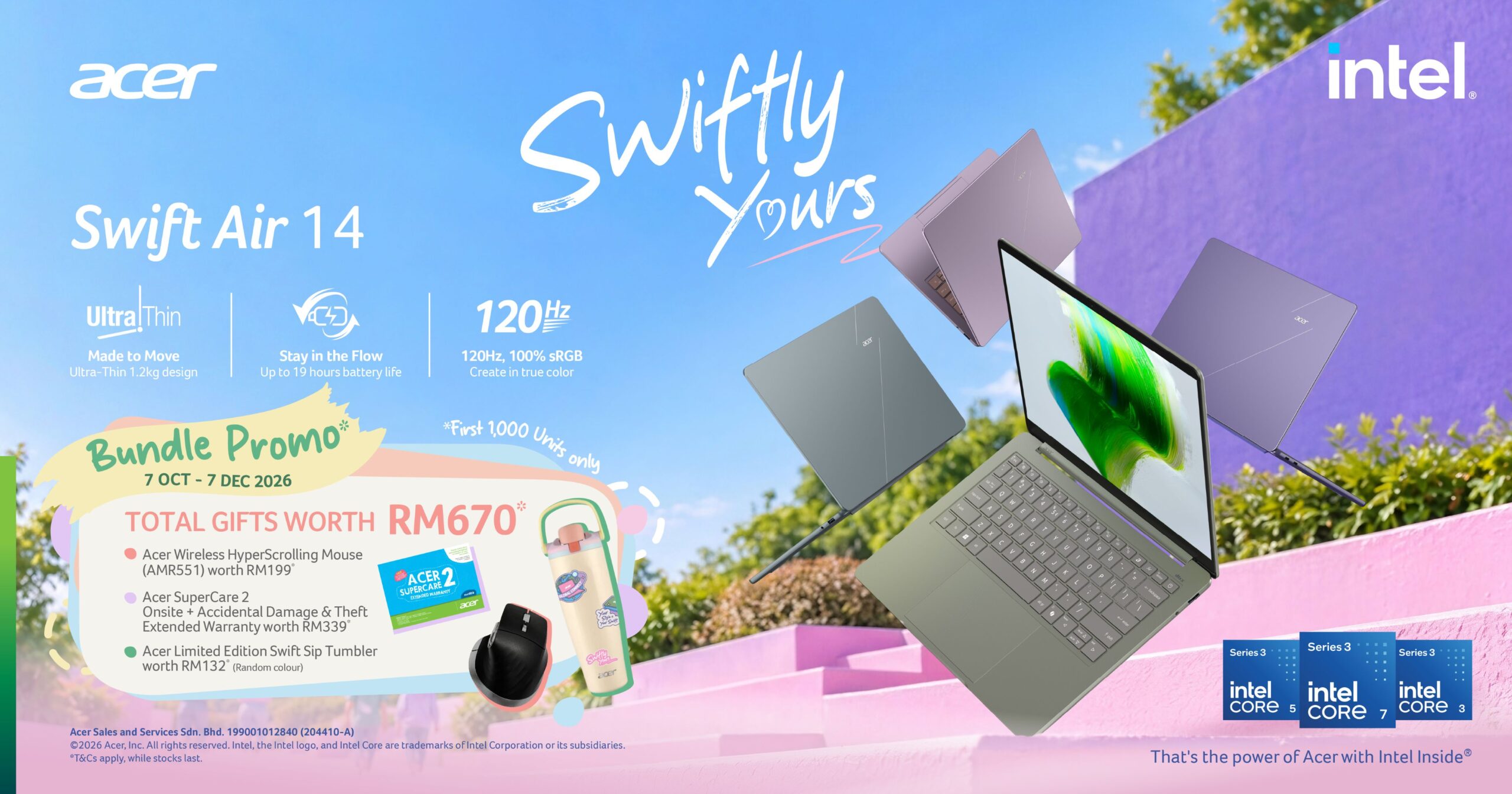 Acer Swift Air 14大马上市：1.19kg轻薄机身、19小时续航，售价RM2,999起 1