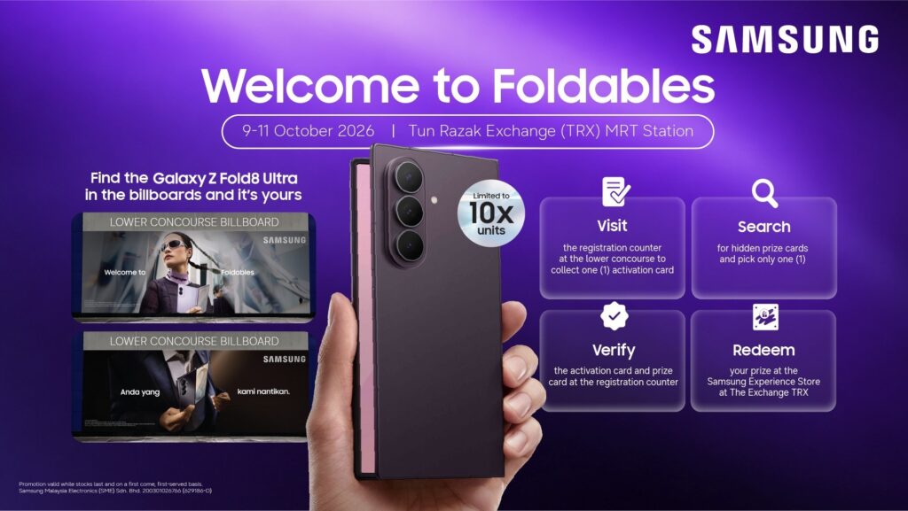 Galaxy Z Fold8 Ultra免费送!Samsung TRX Roadshow 10月9日登场 Samsung TRX Roadshow