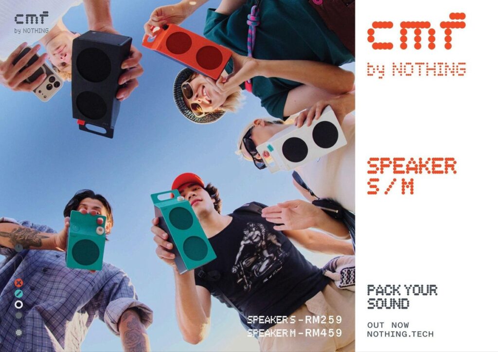 CMF Speaker S、M大马开放预购!IP68+18小时续航,RM259起 CMF Speaker S和Speaker M便携蓝牙音箱,大马售价RM259及RM459