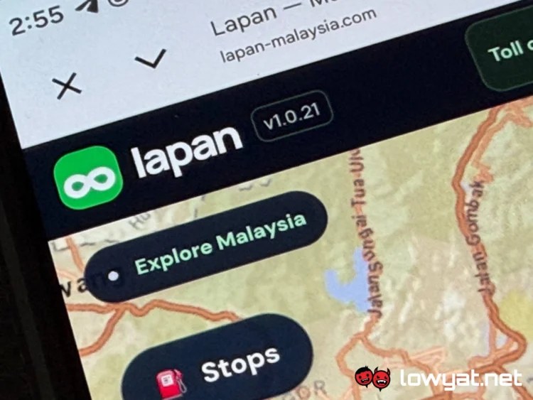 Lapan Malaysia网页版导航界面，图片来源Lowyat.NET